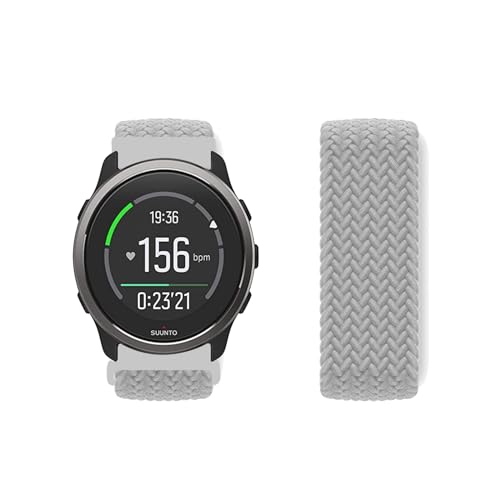 LXURY Nylon Armbänder für Suunto 9 Peak/ 9 Peak Pro/ 5 Peak Armband Elastisches Geflochtenes Solo Loop Sport Ersatzarmband Kompatibel mit Suunto 9 Peak/ 5 Peak Uhrenarmband für Damen Herren (M,3) von LXURY