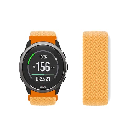 LXURY Nylon Armbänder für Suunto 9 Peak/ 9 Peak Pro/ 5 Peak Armband Elastisches Geflochtenes Solo Loop Sport Ersatzarmband Kompatibel mit Suunto 9 Peak/ 5 Peak Uhrenarmband für Damen Herren (S,5) von LXURY