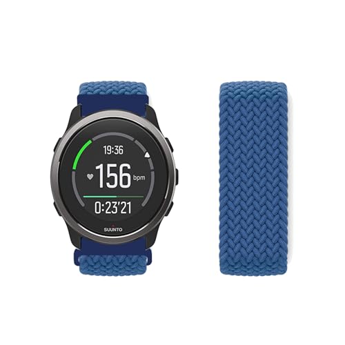 LXURY Nylon Armbänder für Suunto 9 Peak/ 9 Peak Pro/ 5 Peak Armband Elastisches Geflochtenes Solo Loop Sport Ersatzarmband Kompatibel mit Suunto 9 Peak/ 5 Peak Uhrenarmband für Damen Herren (S,6) von LXURY