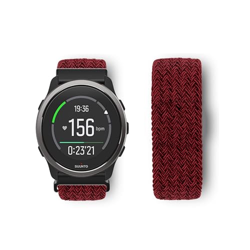 LXURY Nylon Armbänder für Suunto 9 Peak/ 9 Peak Pro/ 5 Peak Armband Elastisches Geflochtenes Solo Loop Sport Ersatzarmband Kompatibel mit Suunto 9 Peak/ 5 Peak Uhrenarmband für Damen Herren (XS,2) von LXURY