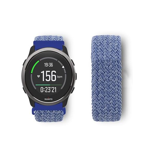 LXURY Nylon Armbänder für Suunto 9 Peak/ 9 Peak Pro/ 5 Peak Armband Elastisches Geflochtenes Solo Loop Sport Ersatzarmband Kompatibel mit Suunto 9 Peak/ 5 Peak Uhrenarmband für Damen Herren (XS,7) von LXURY