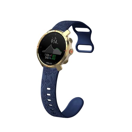 LXURY Silikon Armbänder für Polar Vantage V3 Armband, Weiche Floral Gravierte Rose Band für Polar Vantage V3 Damen Herren Sport Ersatzarmband Kompatibel mit Polar Vantage V3 Uhrenarmband (7) von LXURY