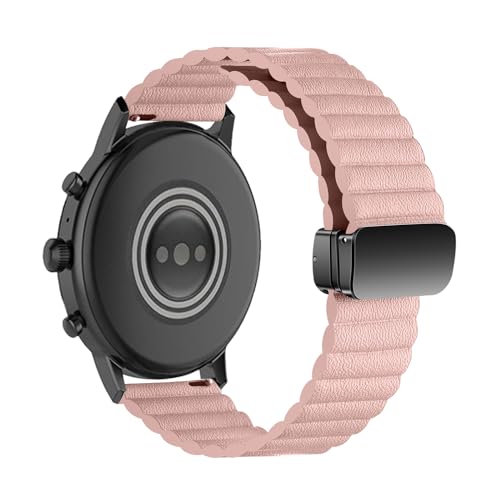 Leder Armbänder für Fossil Gen 6 44mm/Gen 5E 44mm/Gen 5 Carlylet/Julianna Armband, Magnetisch Verstellbares Ersatzarmband Kompatibel mit Fossil Gen 6 44mm/5E 44mm Uhrenarmband für Herren Damen (8) von LXURY