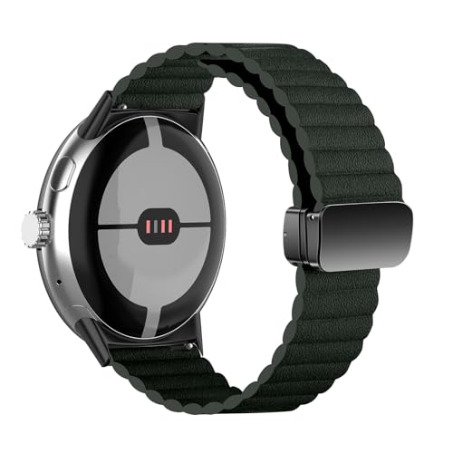Leder Armbänder für Google Pixel Watch 2/ Pixel Watch Armband, Magnetisch Verstellbares Ersatzarmband Kompatibel mit Google Pixel Watch 2/ Pixel Watch Uhrenarmband für Herren Damen (3) von LXURY