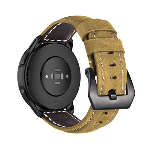 Leder Armbänder für Motorola Moto Watch 100 Armband für Männer und Frauen Klassisches Leder mit Edelstahl Metall Schließe Kompatibel mit Motorola Moto Watch 100 (4) von LXURY