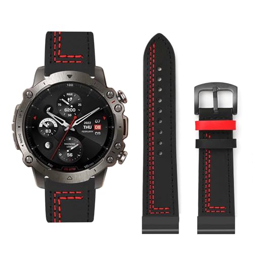 Lederarmband Kompatibel mit Amazfit Falcon Armband, Vintage Leder Armbänder mit Schnalle aus Edelstahl Ersatzarmband für Amazfit Falcon Uhrenarmband für Herren Damen (8) von LXURY