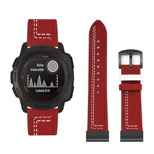 Lederarmband Kompatibel mit Garmin EPIX Gen 2 Armband, Vintage Leder Armbänder mit Schnalle aus Edelstahl Ersatzarmband für Garmin EPIX Gen 2 Uhrenarmband für Herren Damen (1) von LXURY