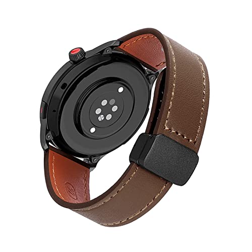 Magnetisch Lederarmband für Amazfit GTR 4/ Amazfit Balance Armband, Elegante Leder Armbänder für Herren Damen Verstellbarer Ersatzarmband Kompatibel mit Amazfit GTR 4/Balance Uhrenarmband (3) von LXURY