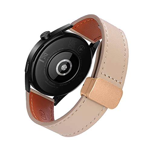 Magnetisch Lederarmband für Huawei Watch GT 3 42mm Armband, Elegante Leder Armbänder für Herren Damen Verstellbarer Ersatzarmband Kompatibel mit Huawei Watch GT 3 42mm Uhrenarmband (9) von LXURY