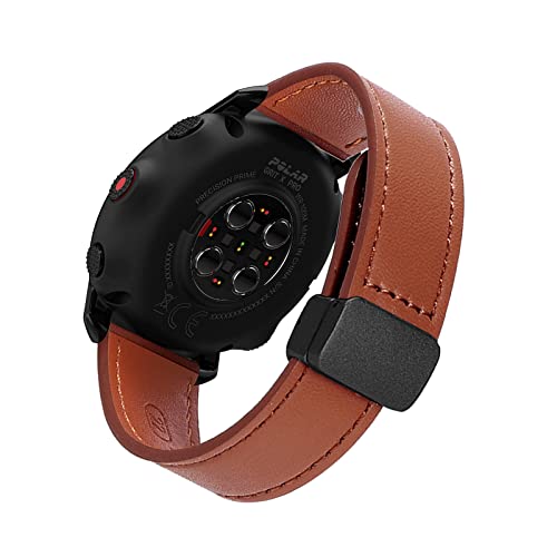 Magnetisch Lederarmband für Polar Grit X/Grit X Pro Armband, Elegante Leder Armbänder für Herren Damen Verstellbarer Ersatzarmband Kompatibel mit Polar Grit X/Grit X Pro Uhrenarmband (7) von LXURY