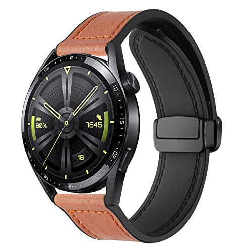 Magnetische Armbänder für HUAWEI Watch Buds Armband für Männer und Frauen, Magnetische Leder Silikon Hybrid Ersatzarmband Kompatibel mit HUAWEI Watch Buds (9) von LXURY