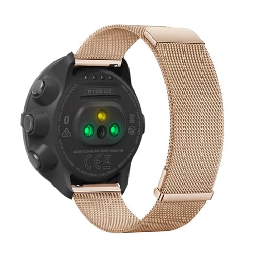 Magnetische Edelstahl Armbänder für Suunto 9 Peak/ 5 peak Armband, mit Dual Magnet Einstellbar Metall Mesh Ersatzarmband Kompatibel mit Suunto 9 Peak/ 5 peak Uhrenarmband für Damen Herren (Gold) von LXURY