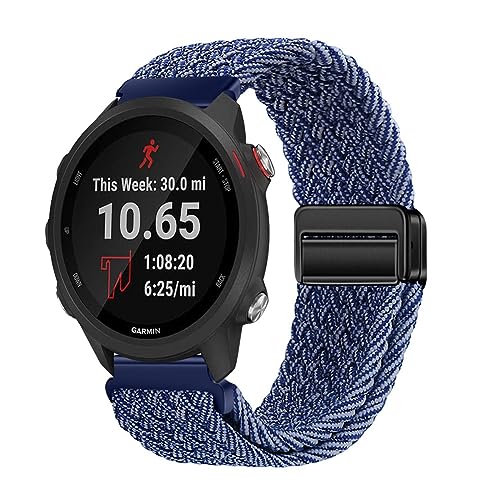 Nylon Armband Kompatibel mit Garmin Forerunner 55,Sport Elastisches Nylon Stoff Ersatzband für Garmin Forerunner 55 Band Herren/Damen und Magnet Schnalle für Garmin Forerunner 55 (6) von LXURY