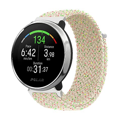 Nylon Armband Kompatibel mit Polar Ignite 3/2/Unite/Pacer - Elastisches Bewegungsarmband für Männer und Frauen - Geflochtenes Ersatzarmband (3) von LXURY