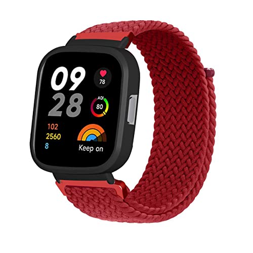 Nylon Armband Kompatibel mit Xiaomi Redmi Watch 2 Lite/Redmi Watch 3 Armbänder Bewegung Elastisch Männer und Frauen Geflochtenes Ersatzarmband für Xiaomi Redmi Watch 2 Lite/Redmi Watch 3 (11,Watch 3) von LXURY