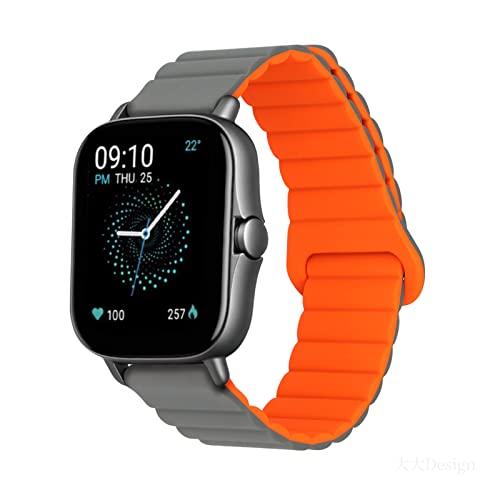 Silikon Armbänder für Amazfit GTS 4/ GTS 4 mini/GTS 3/ GTS 2/ GTS 2 mini/GTS 2e Männer und Frauen Bewegung mit Magnet Armbänder Ersatzband mit Magnet Armbänder Kompatibel mit Amazfit GTS 4 (6) von LXURY