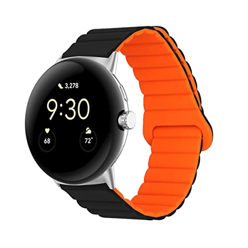 Silikon Armbänder für Google Pixel Watch Männer und Frauen Bewegung mit Magnet Armbänder Ersatzband mit Magnet Armbänder Kompatibel mit Google Pixel Watch (11) von LXURY