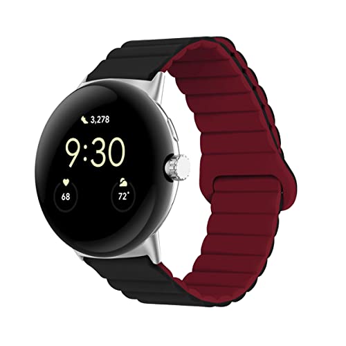 Silikon Armbänder für Google Pixel Watch Männer und Frauen Bewegung mit Magnet Armbänder Ersatzband mit Magnet Armbänder Kompatibel mit Google Pixel Watch (9) von LXURY