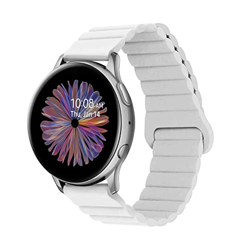 Silikon Armbänder für Samsung Galaxy Watch Active 2 44mm/ Active 2 40mm/ Active 40mm Männer und Frauen Bewegung mit Magnet Armbänder Ersatzband mit Magnet Armbänder (4) von LXURY