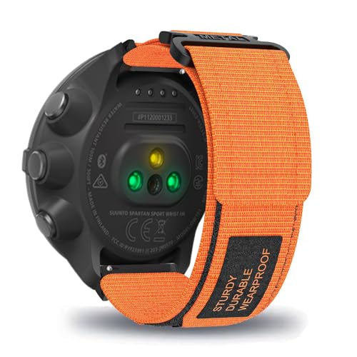 Sport Nylon Armbänder für Suunto 7/Suunto 9/9 Titanium/9 Baro/Spartan Sport/D5 Armband mit Klettverschluss Einstellbar Frauen Männer Ersatzarmband Kompatible mit Suunto 7/9/D5 Uhrenarmband (Orange) Sport Nylon Armbänder für Suunto 7/Suunto 9/9 Titanium/9 Baro/Spartan Sport/D5 Armband mit Klettverschluss Einstellbar Frauen Männer Ersatzarmband Kompatible mit Suunto 7/9/D5 Uhrenarmband (Orange) von LXURY