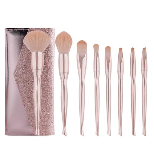 LXWLXDF/Make-up Pinsel, Neue 8 Galvanische Haut Farbe Make-up Pinsel Set, Beauty-Tools Lose Pulver Lidschatten Pinsel Erröten Make-up Pinsel Make-up Pinsel Semi-flash Pinsel Paket (Color : A) von LXWLXDF