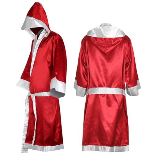 LXYUNKJ Boxer-Kostüm für Herren, MMA-Boxmantel mit Kapuze, Baumwollmantel, leichtes Kostüm, Rot/Ausflug, einfarbig (Getaway Solids), X-Large von LXYUNKJ