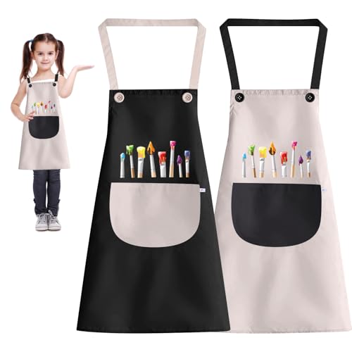 LXYYDS 2 Stück Malschürze Kinder, Malkittel Kinder für 6-12 Jahre Mädchen Junge, Wasserdicht Malkittel Bastelschürze Verstellbare,Schürze Kinder Schule mit Taschen, für Kunst Malerei Kochen LXYYDS 2 Stück Malschürze Kinder, Malkittel Kinder für 6-12 Jahre Mädchen Junge, Wasserdicht Malkittel Bastelschürze Verstellbare,Schürze Kinder Schule mit Taschen, für Kunst Malerei Kochen von LXYYDS