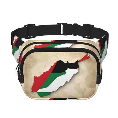 Bauchtasche für Damen, Motiv: Karte der Vereinigten Arabischen Emirate, Motiv: Karte 02, aus Nylon, modische Bauchtasche, Schwarz, Einheitsgröße von LXqlSS