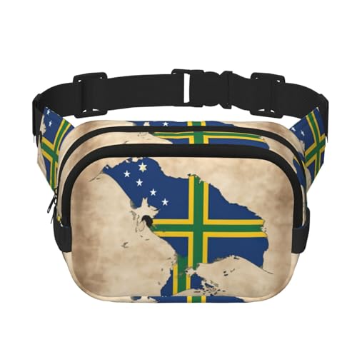 Bauchtasche für Damen, Motiv: Salomonen-Flagge, mit Kreuzlinien, niedlich, groß, schwarz, Umhängetasche, Nylon, modische Bauchtasche, Schwarz, Einheitsgröße Bauchtasche für Damen, Motiv: Salomonen-Flagge, mit Kreuzlinien, niedlich, groß, schwarz, Umhängetasche, Nylon, modische Bauchtasche, Schwarz, Einheitsgröße von LXqlSS
