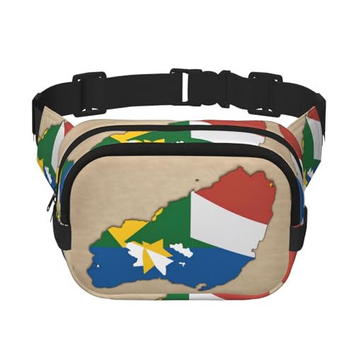 Bauchtasche für Damen, Motiv: Seychellen-Flagge, niedlich, groß, schwarz, Umhängetasche aus Nylon, modische Bauchtasche, Schwarz, Einheitsgröße Bauchtasche für Damen, Motiv: Seychellen-Flagge, niedlich, groß, schwarz, Umhängetasche aus Nylon, modische Bauchtasche, Schwarz, Einheitsgröße von LXqlSS