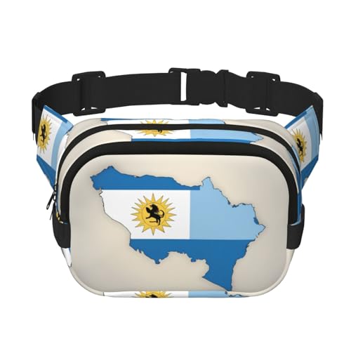 Bauchtasche für Damen, Uruguay-Flagge, Map01-Druck, niedlich, groß, schwarz, Umhängetasche, Nylon, modische Bauchtasche, Schwarz, Einheitsgröße Bauchtasche für Damen, Uruguay-Flagge, Map01-Druck, niedlich, groß, schwarz, Umhängetasche, Nylon, modische Bauchtasche, Schwarz, Einheitsgröße von LXqlSS
