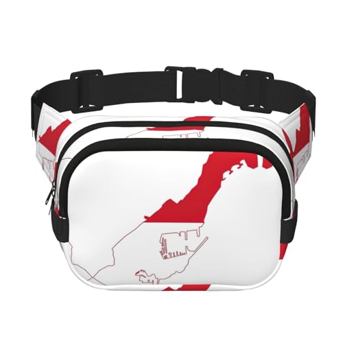 Bauchtasche mit Monaco-Flagge, niedlich, groß, schwarz, für Damen, Umhängetasche, Nylon, modische Bauchtasche, Schwarz, Einheitsgröße Bauchtasche mit Monaco-Flagge, niedlich, groß, schwarz, für Damen, Umhängetasche, Nylon, modische Bauchtasche, Schwarz, Einheitsgröße von LXqlSS