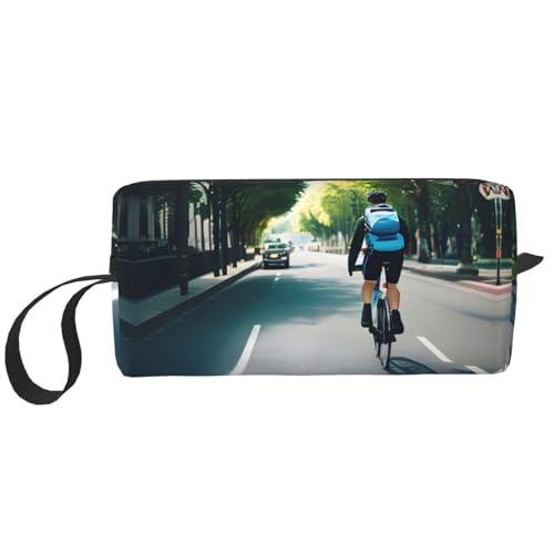 LXqlSS Auto- und Fahrrad-Kosmetiktasche für Damen, tragbare Make-up-Tasche, Reise-Aufbewahrungstasche, täglicher Empfang, Kulturbeutel, große Kapazität, weiß, Einheitsgröße, weiß, Einheitsgröße von LXqlSS