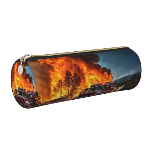 LXqlSS Feuerwehrmann Feuerwehrmann Flamme Leder Reißverschluss Fontäne Zylinder Federmäppchen Kugelschreiber Kugelschreiber Bleistifte Etui Halter Tasche LXqlSS Feuerwehrmann Feuerwehrmann Flamme Leder Reißverschluss Fontäne Zylinder Federmäppchen Kugelschreiber Kugelschreiber Bleistifte Etui Halter Tasche von LXqlSS