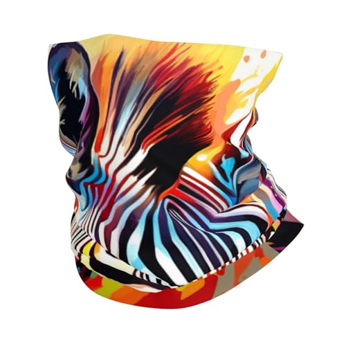 LXqlSS Halstuch, Gesichtsmaske mit abstraktem Tier-Zebramuster, kühlender Sonnenschal, Sturmhaube, Bandana, Abdeckung für Männer und Frauen von LXqlSS