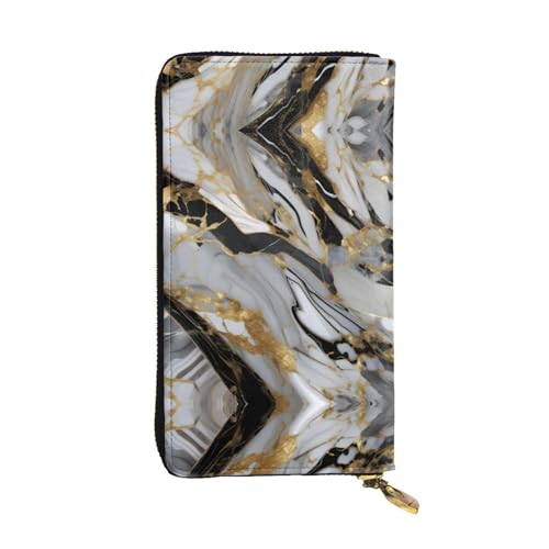 Pigs in Farm Ledergeldbörse für Damen und Herren, große Geldscheine mit 12 Kartenfächern, Brieftasche, Reisepasshülle, Luxuriöses Marmormuster, Einheitsgröße von LXqlSS