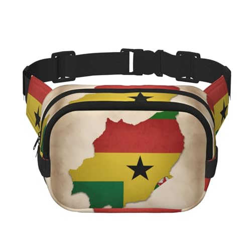 Sao Tome und Principe-Flagge, Map04, niedlich, groß, schwarz, Gürteltasche für Damen, Umhängetasche, Nylon, modische Bauchtasche, Schwarz, Einheitsgröße Sao Tome und Principe-Flagge, Map04, niedlich, groß, schwarz, Gürteltasche für Damen, Umhängetasche, Nylon, modische Bauchtasche, Schwarz, Einheitsgröße von LXqlSS