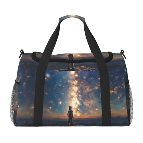 Starry Night Sky Deep Print Weekender Overnight Carry On Bag Gym Luggage Bag Duffel Bag for Travel Women, Schwarz, Einheitsgröße von LXqlSS