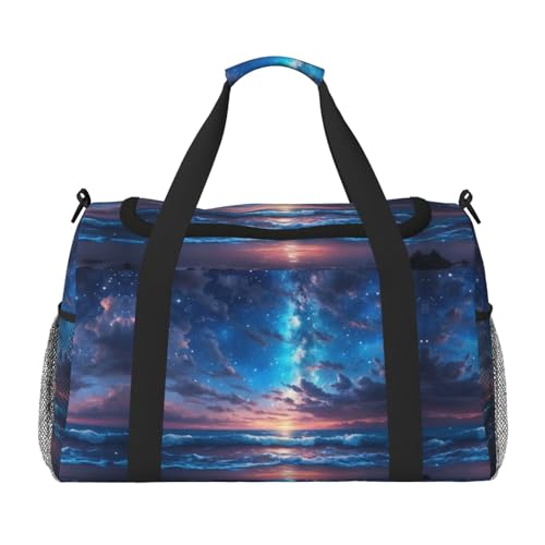 Starry Night Sky Deep Print Weekender Overnight Carry On Bag Gym Luggage Bag Duffel Bag for Travel Women, Schwarz, Einheitsgröße von LXqlSS