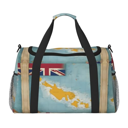 Turks and Caicos Islands Map02 Reisetasche, Turnbeutel für Damen, Puffer-Tragetasche, Wochenendtasche, Übernachtungstasche, Schwarz, Einheitsgröße von LXqlSS
