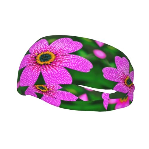 Unisex-Stirnband für Damen, rutschfest, schweißableitend, für Übungen und Yoga, gepunktet, Rosa von LXqlSS