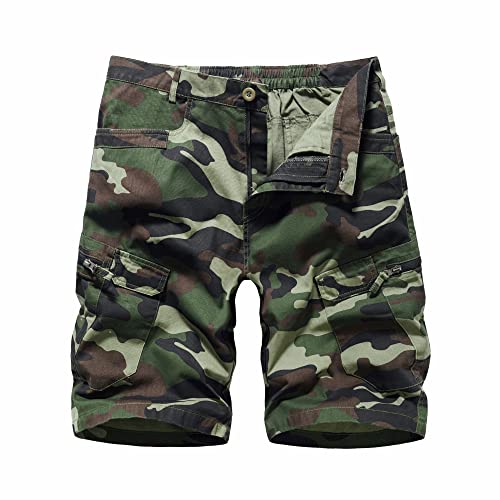 LY4U Cargo Shorts für Herren Lässige Baumwoll Camouflage Kampfshorts mit Mehreren Taschen Grün S LY4U Cargo Shorts für Herren Lässige Baumwoll Camouflage Kampfshorts mit Mehreren Taschen Grün S von LY4U