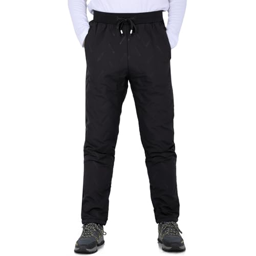 LY4U Herren Fleece Jogginghose Winter Thermal Warm Hose, Lässige Trainingshose mit Reißverschlusstaschen von LY4U