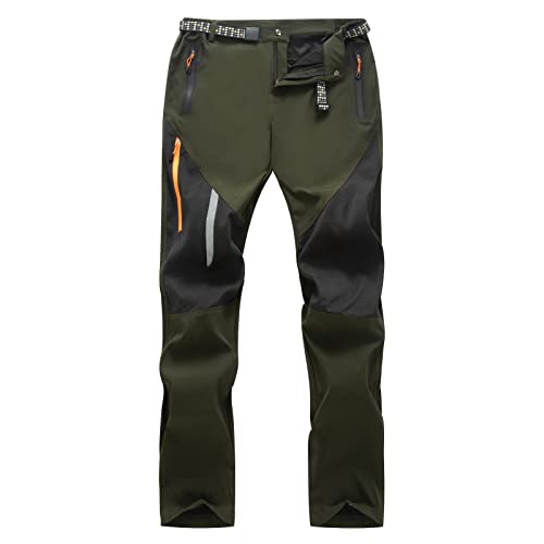 LY4U Herren Wanderhose, Leichte Schnell Trocknende Wanderhose, Männer Outdoor Atmungsaktive Wasserabweisende Hose mit Reißverschlusstaschen von LY4U