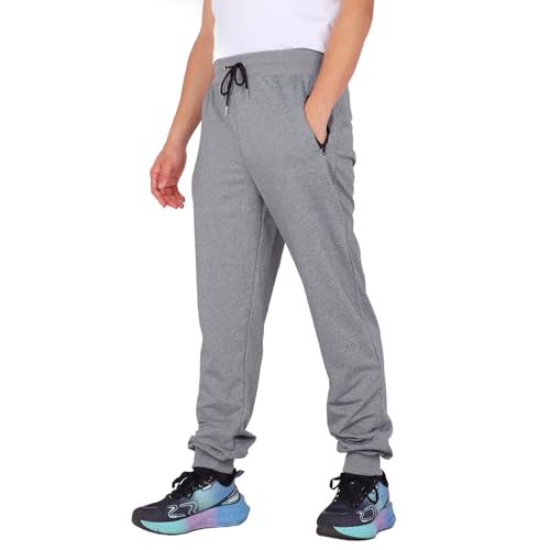 LY4U Jogginghose für Herren mit Reißverschlusstasche, Trainingsanzug Jogginghose für Herren, Kuschelige Atmungsaktive Sporthose mit Elastischem Bund, Lässige Jogginghose für das Lauftraining von LY4U