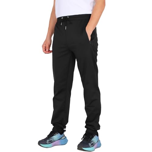 LY4U Jogginghose für Herren mit Reißverschlusstasche, Trainingsanzug Jogginghose für Herren, Kuschelige Atmungsaktive Sporthose mit Elastischem Bund, Lässige Jogginghose für das Lauftraining von LY4U