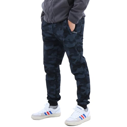 LY4U Trainingshose für Herren, Camouflage Jogginghose mit Reißverschlusstasche, Kuschelige Atmungsaktive Sporthose mit Elastischem Bund, Lässige Jogginghose für das Lauftraining, Schwarz S von LY4U