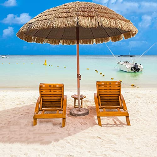 LYAH Tragbarer Strohschirm Sonnenschirm Strandschirm Regenschirm Hawaii Stil, 2M Runder Terrassenschirm Robuster Und Stabiler Gartenschirm Neigbar (Größe : Parasol 6.5ft/200cm), Multi-colored von Sudsty