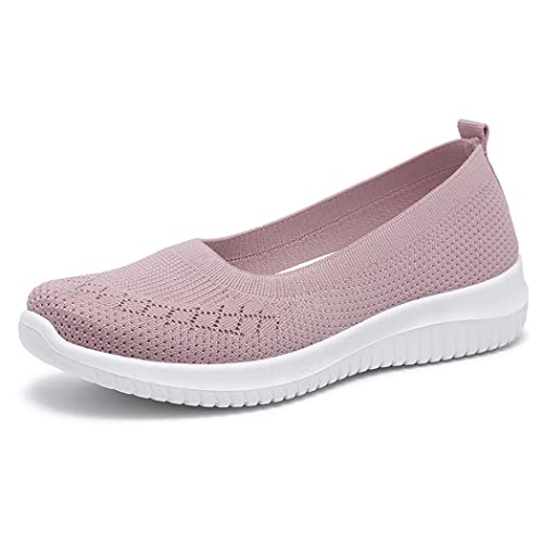 LYBANG Damen Casual Walking Sportschuhe Laceless Soft Sohle Bequeme und leichte Mesh Oberfläche Atmungsaktive Fitness Durable Stoßdämpfende Tourismus Schuhe von LYBANG