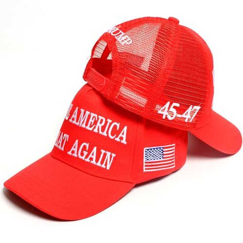 LYDTICK 2 Stück Maga-Hut, 45–47 Trump 2024 Hut Make America Great Again Hat Trump Merchandise Baseballkappe, 2er-Pack, Einheitsgr��e LYDTICK 2 Stück Maga-Hut, 45–47 Trump 2024 Hut Make America Great Again Hat Trump Merchandise Baseballkappe, 2er-Pack, Einheitsgr��e von LYDTICK